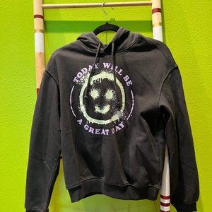 Today Will Be A Great Day, Smiley Face Hoodie, XS, H&M